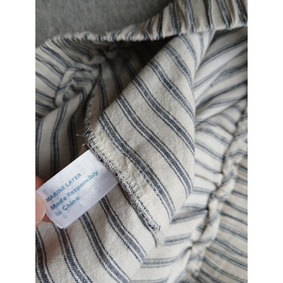 Marine Layer Pants Small Allison Linen Hemp Wide Leg Pull On Cottage Boho Beach - Picture 13 of 13